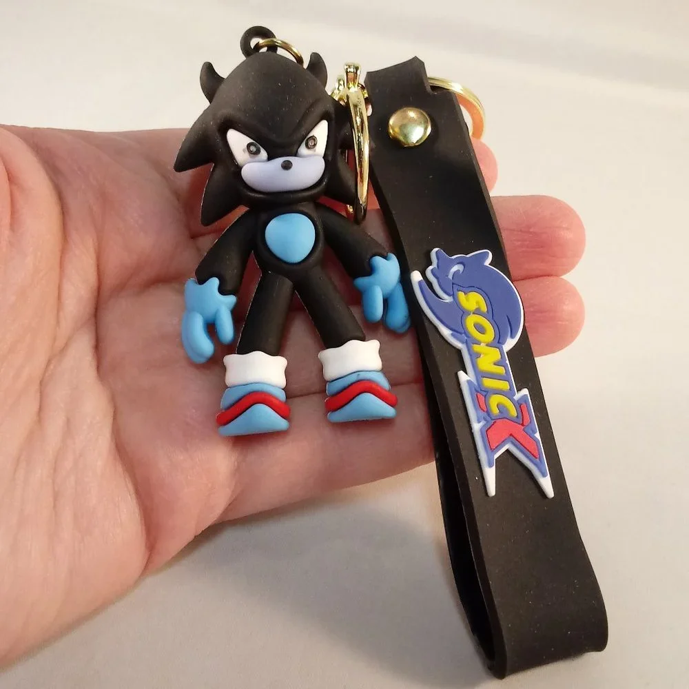 Sonic The Hedgehog Shadow Key Chain Key Ring Sega Character Figurine Keychain
